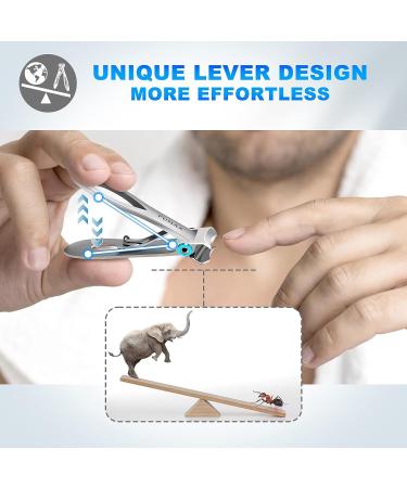 FUMAX Extra Wide Jaw Toe Nail Clippers for Seniors - Heavy Duty, Long Handle & Nail File - Ideal for Thick Nails - Men & Seniors - 15mm Opening - Buy Online on GoSupps.com