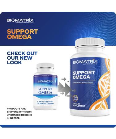 Support Omega EPA DHA Omega 3 Fish Oil Supplement - Cardiovascular, Musculoskeletal Support (120 Gel Capsules) - Buy Online on GoSupps.com