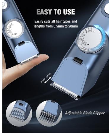 Sejoy Cordless Beard Trimmer for Men & Women - LED Hair Clipper for Mustache & Body Hair Cutting - Blue Z-blue - Buy Online on GoSupps.com