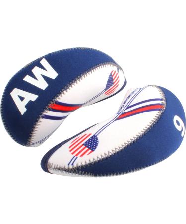 Craftsman Golf US Flag Neoprene Golf Club Head Cover - White & Blue - Buy Online on GoSupps.com