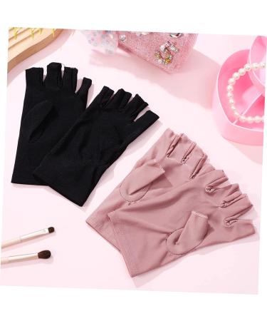NUSITOU 2 Pairs UV Gloves Nail UV Rays Gloves Nail Art Accessory Gel Nail Gloves UV Nail Gloves Fingerless Gloves Nail Gloves Manicure Gloves Anti UV Nail Art Supplies - Buy Online on GoSupps.com