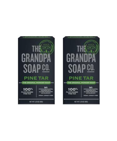 The Grandpa Soap Company Grandpa's Pine Tar Soap 92g (Pack of 2)