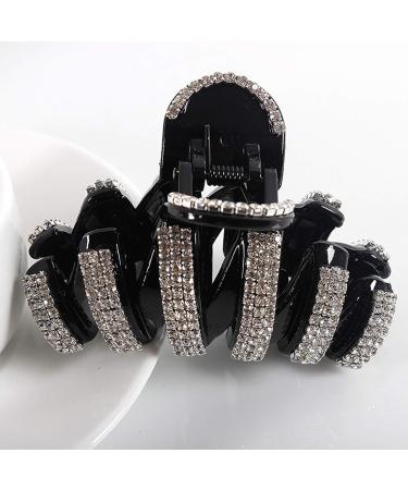 Rhinestone Hair Claw Clip for Women - Elegant Black Crystal Hairpin by Fodattm - Buy Online on GoSupps.com