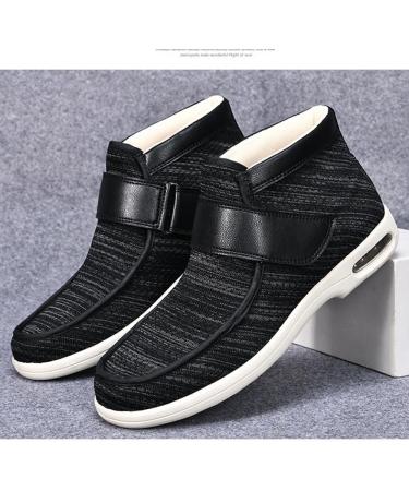 Women s Diabetic Slippers - High Top Orthopedic Edema Therapy Shoes for Swollen Feet | Adjustable Width Dark Gray Size 12 - Buy Online on GoSupps.com