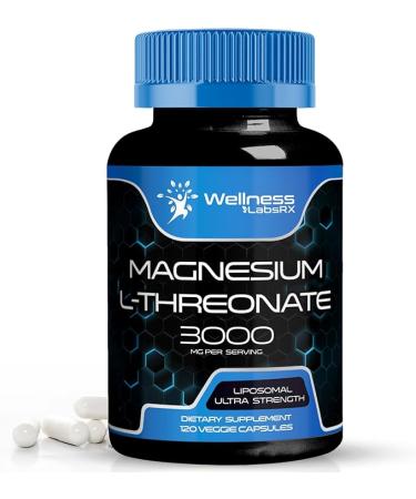 Magnesium l-Threonate Supplement Capsules 120 Count - 3000mg - High Absorption Magnesium Supplement Liposomal, Ultra Strength Magnesium Threonate for Brain, Sleep Support, Energy, and Heart Health 120 Count (Pack of 1) - Buy Online on GoSupps.com