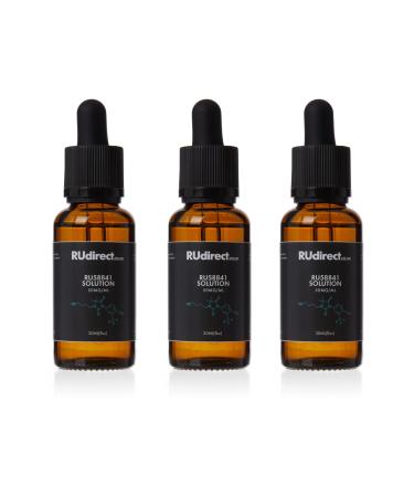 RU58841 Solution 5% - Topical Anti-DHT Tonic for Scalp Hair Loss (3 bottles) 30 ml (Pack of 3)