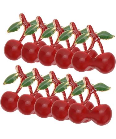 VILLCASE 20 Pcs Fruit Drop Oil Pendant Diy Charms Charm Necklace Loose Miniture Decoration Bottle Accessories Charms for Necklace Making Trendy Necklace Alloy Supplies Cherry - Buy Online on GoSupps.com