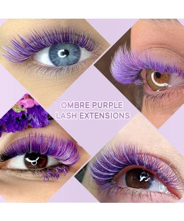 Ombre Purple 0.07C Colored Eyelash Extensions 15mm - Fast Fanning Easy Fan Lashes - Buy Online on GoSupps.com