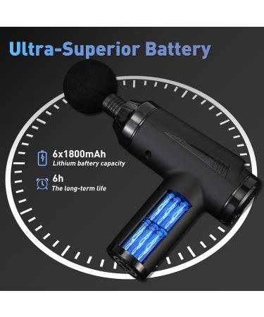 Powerful Massage Gun for Athletes - Deep Tissue Massager with 5 Speeds & 6 Heads | Handheld Sports Massager (Black-A) - Buy Online on GoSupps.com