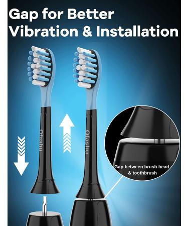 Ofashu Toothbrush Replacement Heads for Philips Sonicare DiamondClean - 8 Pack Black Blue Sonic Electric Brush Heads - Compatible with C1 C2 C3 G3 W3 4100 5100 HX9044 HX6250 - Buy Online on GoSupps.com