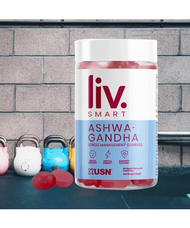 USN Liv.Smart Ashwagandha Gummies (60 gummies) Pomme - Vitamines min raux et sant - Herbes Pomme 1 unit (Lot de 60) - Buy Online on GoSupps.com