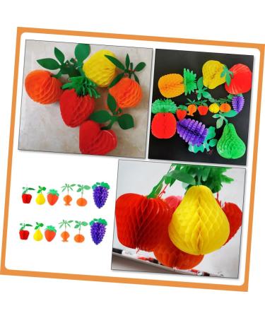 Amosfun 12pcs Paper Honeycomb Ornament Tissue Strawberry Decorations Party Scene Layout Locket Home Decoration Paper Fruit Pendant Honeycomb Decoration Household Hawaii - Buy Online on GoSupps.com
