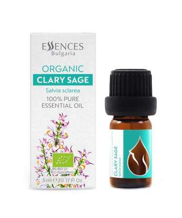 Essences Bulgaria Bio Muskatellersalbei essential oil 5ml |Salvia Sclarea |100% natural clean |Undiluted |Bio-certified |Top quality from family business |Without genetic engineering |Vegan Muskatellersalbe 5ml