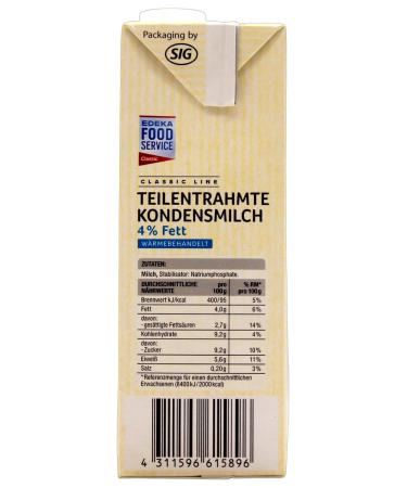 Buy Classic Line Semi-Skimmed Condensed Milk 4% Fat - 12 x 1000g | International Shipping Available - Buy Online on GoSupps.com