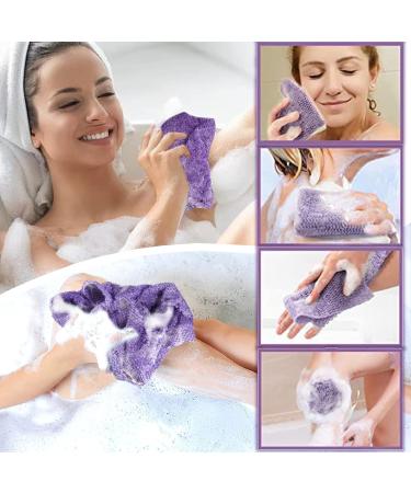 African Exfoliating Net 3 Pcs African Net Sponge Exfoliating Cloth Nylon Long Net Washcloth Shower Body Scrubber Back Scrubber Skin Smoother for Daily Shower Bathing Exfoliating(Brown Purple Blue) - Buy Online on GoSupps.com