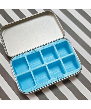 PIAOLGYI Altoid Tin Insert - 7 Day Weekly Pill Organizer | Blue Pill Storage Solution - Buy Online on GoSupps.com