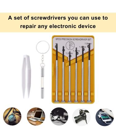 Eyeglass Repair Kit - Precision Screwdriver Set with Screws, Tweezers, and Cleaning Cloth - Ideal for Glasses, Mobile Phones, Watches - Buy Online on GoSupps.com