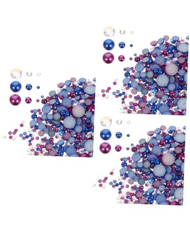 3 Pieces 1 Nail Resin Drill Nail Accessories Christmas Home Accessories Nail Stickers Wear-resistant Nail Art Handmade Nail Jewellery Household Pearl Appliques Patch