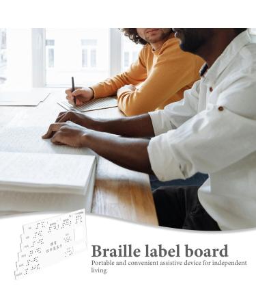 Healeved Braille Card Acrylic Braille Label Card Braille Card Board Outdoor Braille Sign Braille Attention Card for Blinder Accessory - Buy Online on GoSupps.com