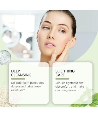 Mung Bean Foam Cleanser pH-Balanced Purifying Face Wash Gently Cleanses Excess Oil & Dirt for Smooth Refreshed Skin Daily Facial Cleanser for Oily & Combination Skin - Buy Online on GoSupps.com