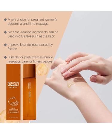 Body oil care oil body care vitamin C oil body moisture soft formula and natural radiant shine 100 ml - Buy Online on GoSupps.com