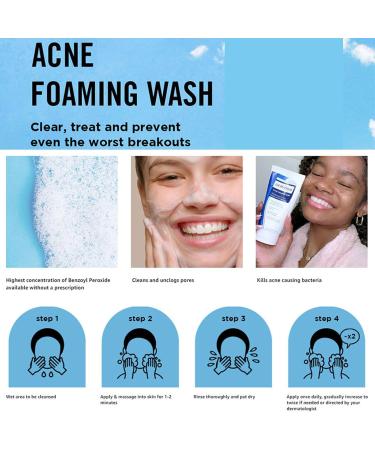 Acne Foaming Wash Nettoyant pour le Visage Doux pour le Nettoyage des Pores Profonds Lotion Nettoyante Visage Et Corps Nettoyant Pour Le Visage Doux Pour Le Nettoyage Des Pores - Buy Online on GoSupps.com