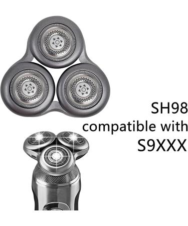 SH98 Replacement Heads for Philips Norelco Electric Shavers Series 9000 Compatible With Series S9xxx shaves Silvery - Buy Online on GoSupps.com