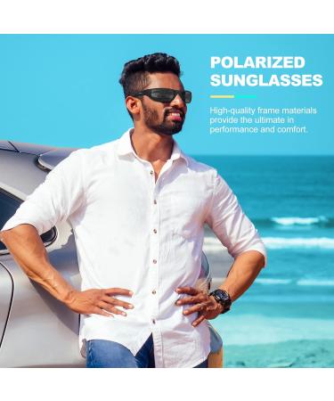 Duduma Polarized Sports Sunglasses for Men & Women - UV400 Protection Bike & Fishing Glasses TR8116 Black Mat Frame - Buy Online on GoSupps.com