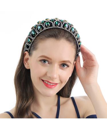 QIANXUAN Crystal Rhinestone Headband for Women | White Pearl Girls Headband | Handmade Velvet Jewelry Hairband with Pearly Flower Design - Buy Online on GoSupps.com