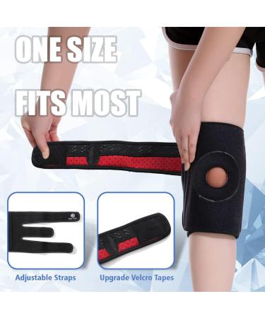 MAYKI Adjustable Knee Support Brace for Men/Women with Patella Gel Pad - Anti-Slip Knee Brace for Arthritis & Ligament Damage - One Size, Dark Black - Buy Online on GoSupps.com