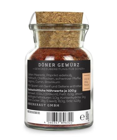 Ankerkraut D ner Spice Mix - Authentic D ner Kebap Seasoning for Home Cooking - 90g in Cork Glass - Buy Online on GoSupps.com