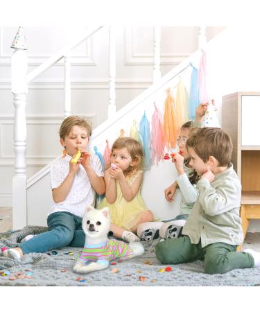 Tony Hoby Dog Suit for Men & Women | Striped Cotton Overall for XS Dogs - Cozy Sleepwear in Green & Blue - Buy Online on GoSupps.com