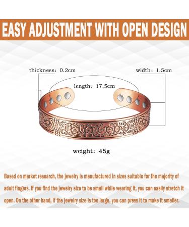Shop Copper Arthritis Bracelet for Men & Women - Magnetic Therapy Cuff for Pain Relief with 8 Powerful Magnets - Buy Online on GoSupps.com