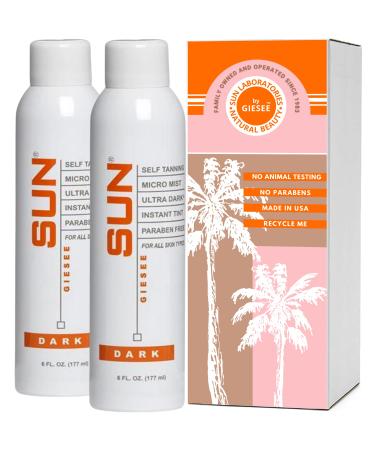 Sun Laboratories Self Tanner Micro Mist, Sunless Tanning, Ultra Dark, 2-Pack 6 Fl Oz (Pack of 2)