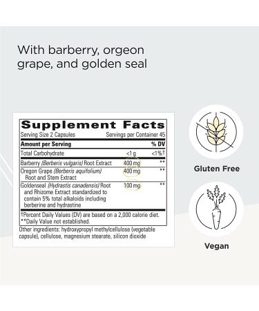 Integrative Therapeutics Berberine Complex - Gastrointestinal Support Supplement with Barberry & Goldenseal - 90 Vegan Capsules - Buy Online on GoSupps.com
