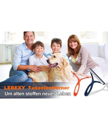 Lebexy Portable Lint Remover - 2-Pack Orange & Blue | Efficient Lint Razor & Fuzz Shaver for Clothing Coats Carpets & Pet Hair - Buy Online on GoSupps.com