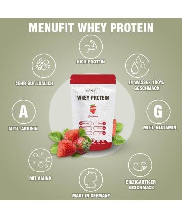 Menufit Whey Protein Powder 500g Protein Powder for Muscle Building Water Soluble Protein Powder Based on Whey Protein (Vanilla) - Buy Online on GoSupps.com