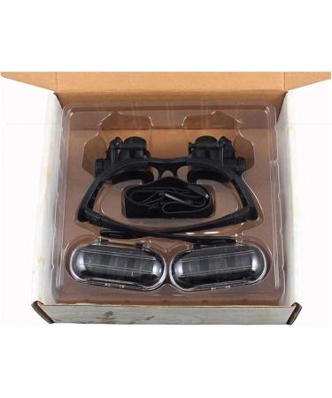 LED Head-Mounted Magnifying 10X 15X 20X 25X Eye Watch Repair Magnifier Glasses with 2 LED Lights (Color : Black) (Black) Full of Stars - Buy Online on GoSupps.com