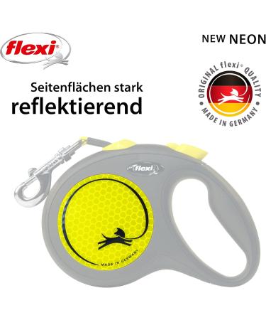 Buy Flexi New NEON L Belt 5m for Dogs up to 50kg - Black/Neon Yellow | International Shipping Available - Buy Online on GoSupps.com
