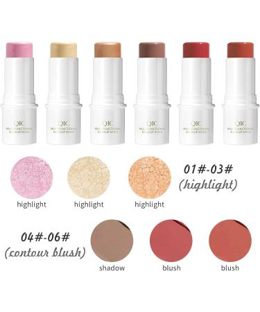 Stick Concealer-Stick Highlighter Makeup Stick Stick Powder Blusher Long Lasting Waterproof Face Makeup Cream Stick for Mature Skin Cheeks 2 - Buy Online on GoSupps.com