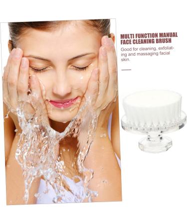 Housoutil Cleansing Brush Silicone Facial Cleaning Brush Electric Clean Face Wash Electric Face Scrubber Pore Cleaner Face Cleaning Brush Cleaning Scrubber Pp White Makeup Remover Brush Deep - Buy Online on GoSupps.com