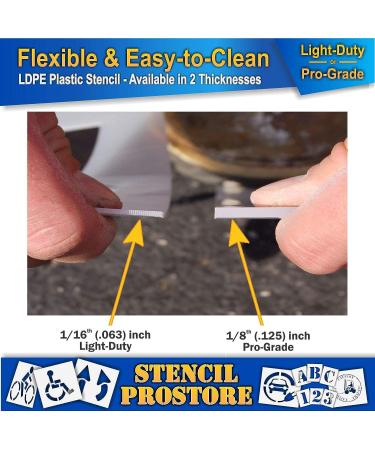 Pavement Stencils - 12 inch Number KIT Stencil Set - (12 Piece) - 12 x 9 x 1/8 (128 mil) - Pro-Grade Pro-Grade - 1/8 (126 mil) thick - Buy Online on GoSupps.com