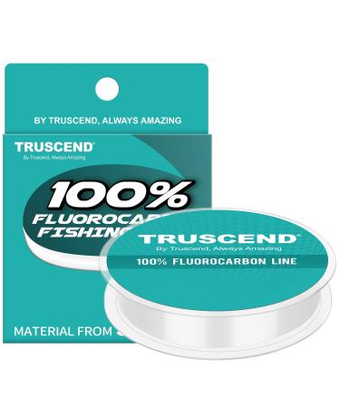 TRUSCEND 100% Fluorocarbon Fishing Line, Japan Material Nrivaled Sensitivity, Hanging Christmas Ornaments, Beading Thread, Bracelet Making, Multi-Species Versatility, Superior Castability & Toughness 10lb/0.24mm/54yds Clear