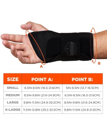Ergodyne ProFlex 4005 Wrist Brace | Adjustable Structured Support - S-Left Black Splint for Comfort & Stability - Buy Online on GoSupps.com