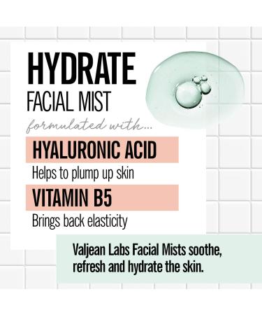 Valjean Labs Hydrating Face Mist with Hyaluronic Acid and Vitamin B5 - 4 fl oz, Paraben Free, Cruelty Free - Made in USA - Buy Online on GoSupps.com
