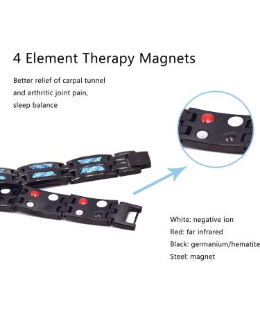 Titanium Magnetic Lymph Detox Bracelet for Weight Loss - Carbon Blue Therapy Gift for Dad - Buy Online on GoSupps.com