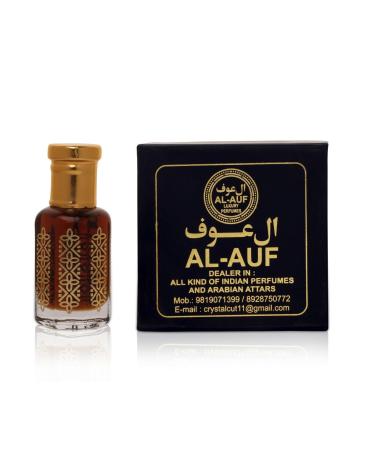 Oudh Oud Al Aswad Arabic Perfume Oil 12ML Bottle Attar Long Lasting Alcohol Free Atar Rich Traditional Indian Itr Perfume Oil 0.406 FL Oz Unisex Frangrance BY AL-AUF.