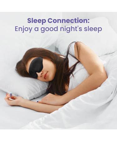 3D Silk Sleep Mask - Light Blocking Eye Mask for Men & Women | Comfortable Foam Adjustable Fit & Eyelash Protector - Premium Quality Sleeptime Solution - Buy Online on GoSupps.com