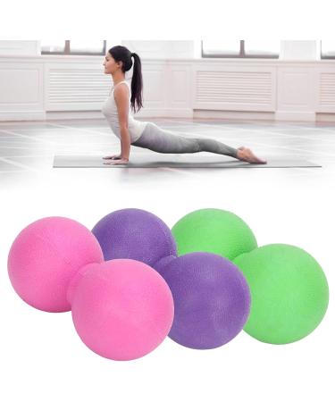 Verdant Touch Peanut Massage Ball - Silicone Yoga Training for Muscle Relaxation | Fitness Equipment in Purple Rose Red & Green - International Shipping Available - Buy Online on GoSupps.com