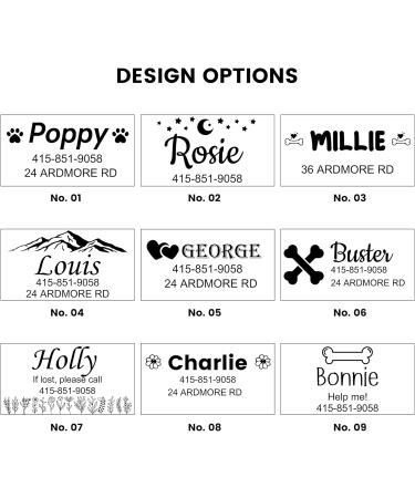 Personalized Yehanti Dog Brand - Engraved Stainless Steel Pet Tags for Dogs & Cats | Custom Name Phone & Address | Fits 10mm Collar (Black) - Buy Online on GoSupps.com